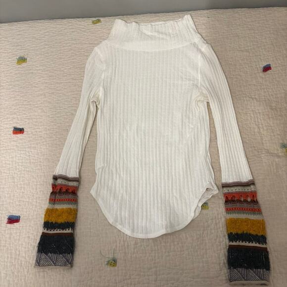 Free People Thermal Womens Medium Alpaca Wool Cuffs Colorful Knit Medium - Picture 1 of 6